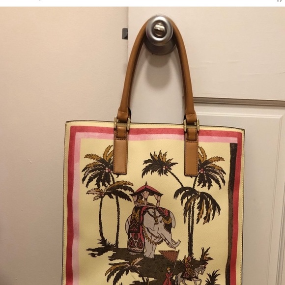 NWT Tory Burch tall new kerrington tote elephant beige cream tote - Picture 6 of 6